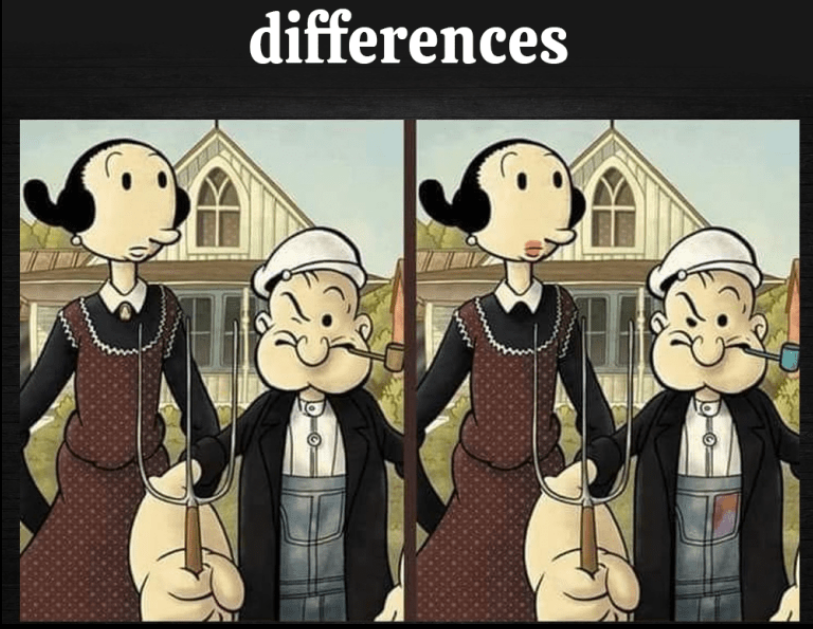 Only people with an IQ 140 care find all the 5 differences.