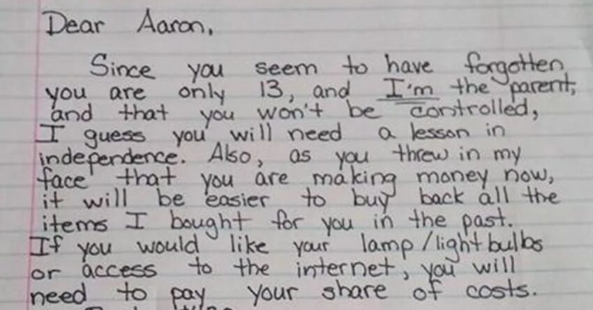 Fed-Up Mother Wrote ‘Tough Love’ Letter To Her 13-Year-Old Son – Parents Everywhere Applauded Her