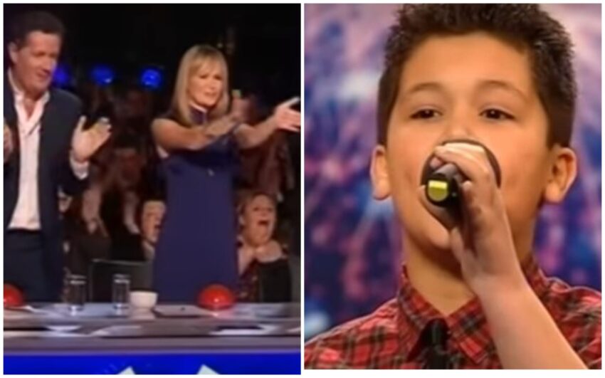 The judge stopped him and asked him to sing another song. No need for words, just watch the video!