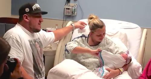 Mom Cradles Her Tiny Newborn then she Sees Under The Baby’s Blanket and realizes