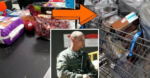 Furious Military Dad Snaps Photo After Seeing Another Shopper’s Groceries
