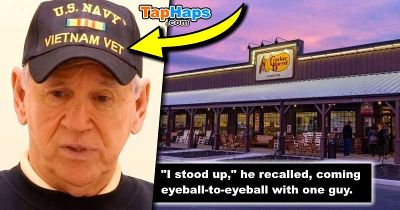 5 Guys Repeatedly Disturb Elderly Veteran’s Meal — Making Him Cry