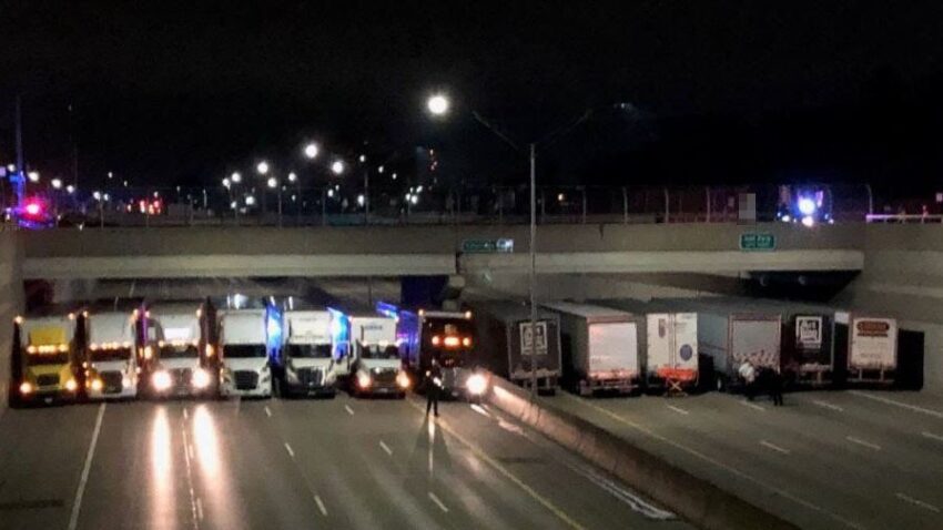 No one knows why 13 trucks are blocking the highway, when the truth is revealed, tears flow