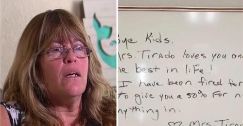 Teacher’s Fired But Before Taking Off Writes Message On Board For Students That Has School Up In Arms