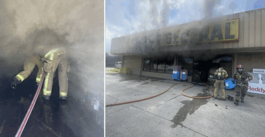 Heavy smoke seen as North Georgia Dollar General store goes up in flames