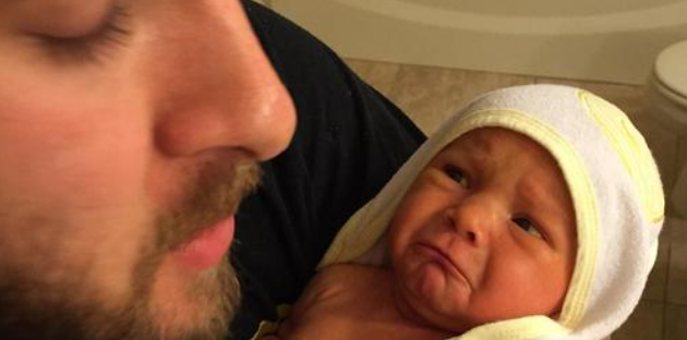 Dad posted a photo of his newborn daughter online and it saved her life