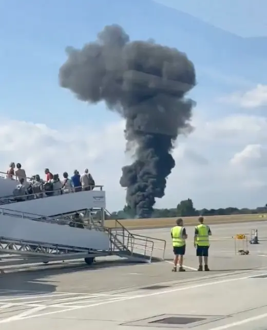 Plane crashes, explodes into massive fireball on runway outside London
