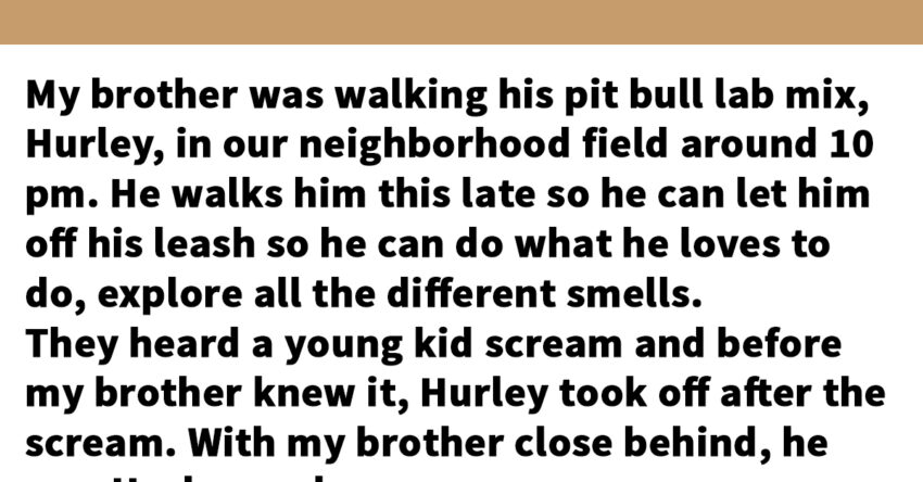 Owner lets his pit bull off leash, hear a scream and starts running